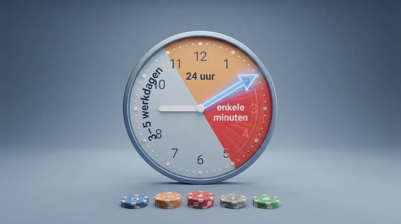 Een vergelijkingstabel met Nederlandse casino's, vergunningnummers en uitbetalingstijden