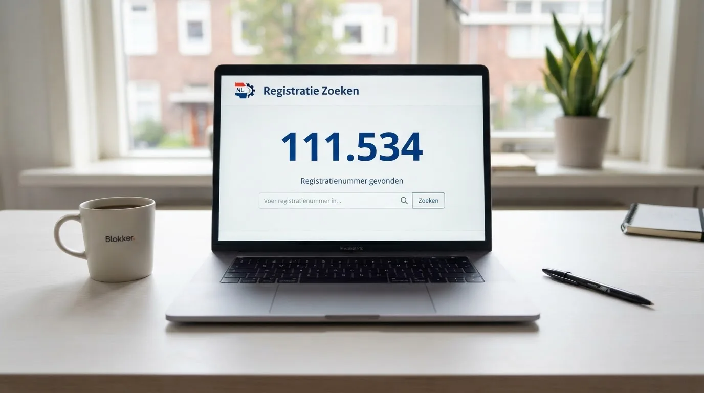 Scherm van het Cruks-register met het aantal inschrijvingen in beeld