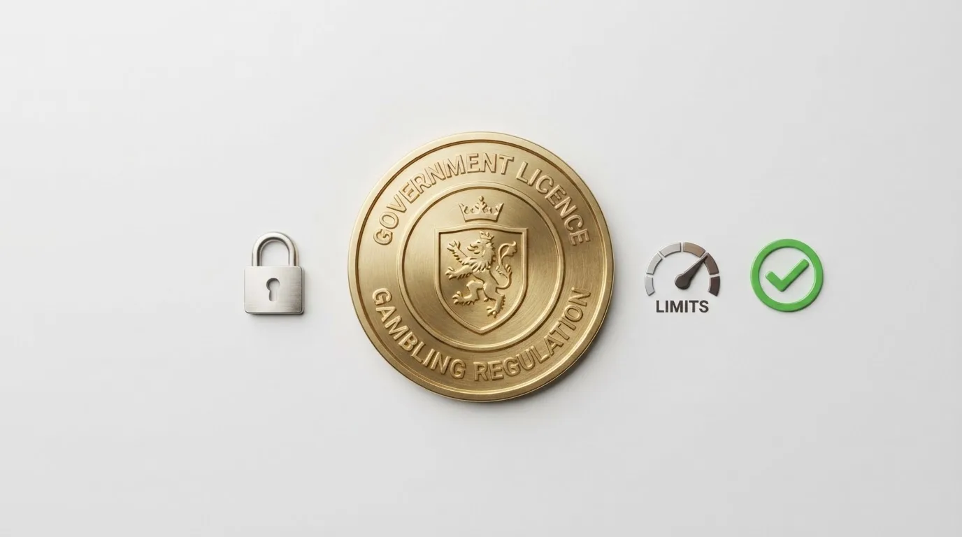 Het Ksa-logo naast iconen voor Cruks, stortingslimiet en kansspelbelasting met een groen vinkje