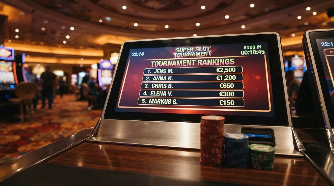 Een vergelijkingstabel van Nederlandse toernooi-casino's met vergunning, toernooiaanbod en welkomstbonus.