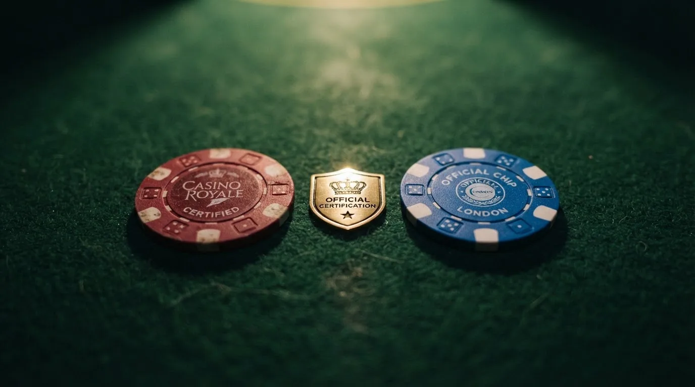 Twee casino-logo's boven een vergelijking met bonusbedragen, inzetvereisten en geldigheid, één duidelijk gemarkeerd als KSA-vergund