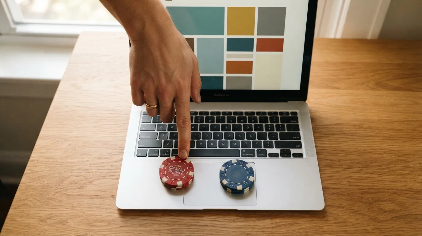 Overzichtstabel met casino's, bonussen en voorwaarden op een beeldscherm